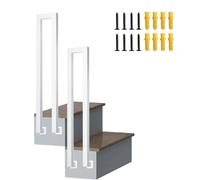 Barandilla de jardín con kit de instalación para escalones de hormigón, barandilla de seguridad para patios, terrazas y escaleras
