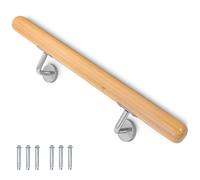 Barandilla de madera de haya, 50 cm, pasamanos para escaleras, pasamanos de pared, montaje lateral