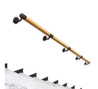 Barandilla de madera maciza para escaleras interiores 30 cm ~ 600 cm | Pasamanos de escalera de pared para exteriores, hogar, jardín, pasillo, lofts, terrazas(60cm)