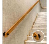Barandilla de madera moderna para escaleras, montaje en pared de 1 a 15 pies, barandilla ajustable para escaleras interiores y exteriores, pasillo, cubierta, barandilla duradera y elegante (tamaño: 80