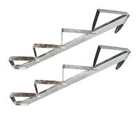 Barandilla de madera para escalera Barandilla de escalera Marco de escalera Galvanizado/Seleccionable 2-6 peldaños (4 peldaños)
