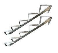 Barandilla de Madera para Escalera, Barandilla de Escalera, Marco de Escalera Galvanizado / Seleccionable 2 - 6 Escalones (5 Escalones)