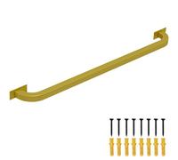 Barandilla de metal galvanizado dorado para escaleras, 30-600 cm, kit completo para interiores y exteriores, barra de soporte para montaje en pared, tamaño: 330 cm, solución de seguridad duradera y