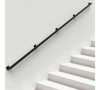 Barandilla de metal industrial para escaleras de 30 a 600 cm, cuadrada/blanco/il, barandilla de seguridad para montar en la pared, barandilla de tubo de hierro, 0,6 m de altura para escaleras seguras