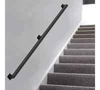 Barandilla de metal moderna para escaleras, de 1 a 20 pies, negro/blanco/dorado, balaustres de hierro forjado, interior/exterior, para escaleras, loft, montaje en pared, diseño duradero y elegante
