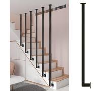 Barandilla de metal moderna para escaleras montada en el techo para mayor seguridad en áticos, estudios interiores y escaleras del hogar, sistema de barandilla elegante y duradero