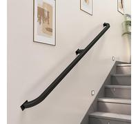 Barandilla de metal vintage Battuto de 400 cm, estilo industrial, para escaleras, jardín, baño y entrada del hogar, pasillos al aire libre, barandilla decorativa