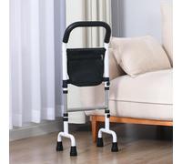 Barandilla de para escaleras, ideal para mayores, con mango auxiliar para la cama - No necesita perforar, bolsa de almacenamiento, para el baño y para y bajar las escaleras