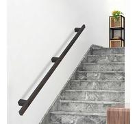 Barandilla de pared negra para uso en interiores y exteriores, riel de apoyo antideslizante, disponible en 200 cm, 300 cm, 500 cm, barra de agarre segura para escaleras