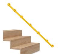 Barandilla de Pared para Barras de Escaleras, Pasamanos Industrial para Escalera con Tubo de 35 mm, Antideslizante Segura, para Baños, Dormitorios(Yellow,420cm/165.3in/13.7ft)
