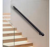 Barandilla de pared para escaleras 30cm-60cm Barandilla exterior, balaustrada de hierro forjado para pasillo interior de villa loft, barandillas de escalera de tubo redondo(400cm)