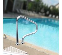 Barandilla de piscina 31,5 "X 31,5" Barandilla de escalera de mano para piscina Barras de agarre antideslizantes de acero inoxidable 1PCS / 2PCS | Decoración del hogar Piscina Seguridad Pasamanos de a
