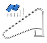 Barandilla de Piscina 54x36 Barandilla de Piscina 304 Acero Inoxidable 250LBS Capacidad de Carga Pasamanos de Piscina Plateado a Prueba de Herrumbre Pasamanos de Piscina humanizado con Cubierta de AG