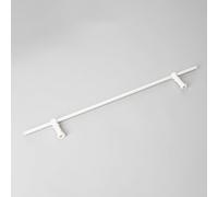 Barandilla de protección para estantes, barandillas anticaída para estanterías Abiertas - Paquete de 4 Barras Redondas Decorativas de aleación de Aluminio con Postes, 43 cm (17 Pulgadas), PE