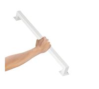 Barandilla de seguridad blanca ajustable para escaleras, uso en interiores y exteriores, se extiende de 0,3 m a 6,1 m, incluye 250 cm para escaleras y puentes, duradera, fácil de instalar