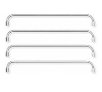 Barandilla de Seguridad para estantes, Paquete de 4 barandillas de Aluminio para estantes - Barra de Seguridad para Montaje en Pared para organización de Cocina, baño y Armario - Barandilla