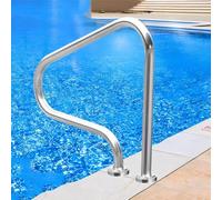 Barandilla de seguridad para piscina de acero inoxidable 304 para la entrada de salida del parque acuático de spa de 80 x 80 cm