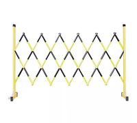 Barandilla de tráfico expandible, valla de metal retráctil para patio, piscina y control de tráfico, barrera de seguridad portátil negra de 1,2 x 9 m para eventos y gestión de multitudes