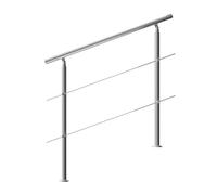 Barandilla escalera acero inoxidable 120cm 2 travesaños