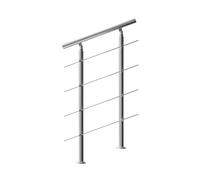 Barandilla escalera acero inoxidable 80cm 4 travesaños