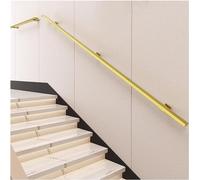 Barandilla flotante para escaleras Barandilla de hierro dorada/negra, barandilla de seguridad de tubo rectangular montada en la pared for niños/ancianos(Gold,50cm)