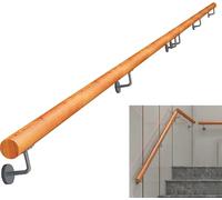 Barandilla Flotante para escaleras Set Di Corrimano per Scale Interne In Legno, Lunghezza 80 Cm, Corrimano Di Sicurezza per Anziani.
