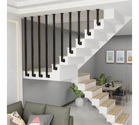Barandilla industrial ajustable de 50 cm para uso en interiores y exteriores, perfecta para balcones, jardines, lofts, escalones, montaje lateral en suelo o techo