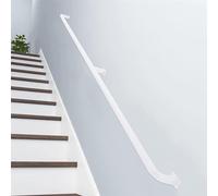 Barandilla industrial antideslizante blanca de 300 cm, tubo de acero galvanizado para interiores y exteriores, seguridad y estilo para tu hogar, diseño moderno y durabilidad