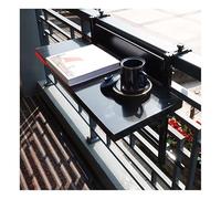 Barandilla metálica Plegable para Exteriores, Ideal para terraza, Patio y jardín. Barrera de balcón Negra (60 x 30 cm). Ideal para Seguridad, Ahorro de Espacio y versatilidad.