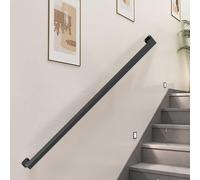 Barandilla moderna de hierro forjado de 2,1 m, barra de seguridad para montar en la pared, soporte decorativo para escaleras interiores, elegante balaustrada para uso doméstico