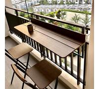 Barandilla para balcón Exterior, Mesa Plegable Colgante, barandilla para balcón, Mesa Auxiliar para Patio, terraza, jardín, balcón, fácil de Instalar y Limpiar.