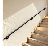 Barandilla para escalera de pared 1ft -20ft pasamanos de hierro forjado para interiores exteriores pasamanos industrial de tubo redondo barra de seguridad para pasillos villas(240cm)