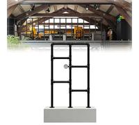 Barandilla Para Escaleras, Pasamanos De Hierro Forjado De Alta Resistencia, Barandilla Metálica De Protección Para Lofts, Bares, Terrazas Y Porches, Pasamanos Estilo Loft Industrial(Black B,2pcs)