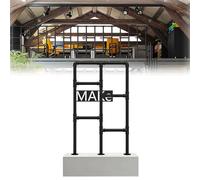 Barandilla Para Escaleras, Pasamanos De Hierro Forjado De Alta Resistencia, Barandilla Metálica De Protección Para Lofts, Bares, Terrazas Y Porches, Pasamanos Estilo Loft Industrial(Black F,5pcs)