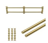 Barandilla para Estantes Barras De Galería De Latón Para Estantes 8cm De Alto, Estantería Para Zapatos/Librería/Armario/Gabinete De Despensa Poste De Borde Decorativo Frontal(Long 29in/74cm)