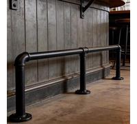 Barandilla para pies de Bar, Kit de barandilla Ajustable de tubería Industrial Negra para Bar doméstico, reposapiés de 3,35 a 3,81 m para Islas de Cocina y decoración de Pubs, diseño Elegant