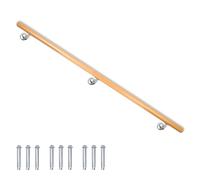 Barandilla Pasamanos Baranda Balustrada para Pared Escalera Madera de Haya 50-230 cm V2Aox, VA-hlaufbuche-Länge:150 cm