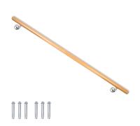 Barandilla Pasamanos Baranda Balustrada para Pared Escalera Madera de Haya 50-230 cm V2Aox, VA-hlaufbuche-Länge:120 cm