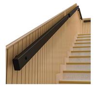 Barandilla Pasamanos de escalera negros Soporte de pared de barandilla de escalera de montaje en pared de seguridad antideslizante, for pasillos, lofts y patios balaustradas(120cm)