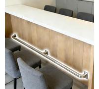 Barandilla reposapiés Barandilla De Bar Para Pasillos De Restaurante Para Decoración De Tiendas, Kit De Barandilla De Reposapiés De Barra Resistente Para Uso Interior(Black,3ft/91cm)