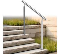 Barandillas de acero inoxidable para escalones al aire libre, barandilla de escalera ajustable con kit de instalación para jardín y espacios de transición