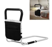Barandillas de cama para adultos mayores: protección de la cama, bolsa de almacenamiento, asas laterales reforzadas y lámpara inteligente, mayor seguridad y comodidad, ayuda de movilidad ideal