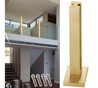 Barandillas de cristal, Columna de balaustrada vidrio acero inoxidable, kit sistema barandilla for cerca interior, soporte for paneles alta resistencia(Gold mid Post,140cm(55 1/8"))