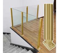 Barandillas de cristal, Poste de balaustre vidrio for escalera, barandilla terraza, poste cerca, pasamanos, sistema paneles for interiores(Gold corner Post,95cm(37 3/8"))