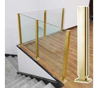 Barandillas de cristal, Poste de balaustre vidrio for escalera, barandilla terraza, poste cerca, pasamanos, sistema paneles for interiores(Gold mid Post,90cm(35 3/8"))