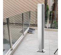 Barandillas de cristal, Poste de barandilla vidrio for exteriores, sistema for terraza comercial(Brushed mid Post,90cm(35 3/8"))