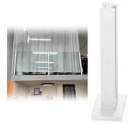 Barandillas de cristal, Poste de barandilla vidrio for pasillo, cerca, montaje en piso, conector panel balaustrada, abrazadera con kit completo(Mid Post,145cm(57 1/8"))