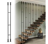 Barandillas de Escalera de Hierro para escaleras Interiores de 50 a 240 cm de Largo, husillos de Metal para remodelaciones de lofts y sótanos, Accesorios Elegantes para barandillas de escale