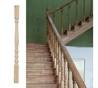 Barandillas de escalera de madera maciza de álamo - 95 cm, for interior y exterior, for barandillas de escalera y terraza (paquete de 1/5/10/20)(95cm/37.4in 1 Pack)