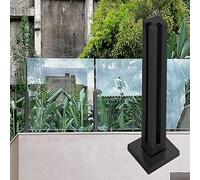 Barandillas De Escalera De Vidrio, Columna De Balaustres Para Interiores Y Exteriores, Poste De Panel De Vidrio De Ingeniería Comercial Con Abrazadera De Vidrio De 8-12 Mm, Husillos Negros En Forma D